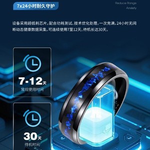 Smart Ring With Heart Rate Tracker IP68 Waterproof AMOLED Display App Control Wi-Fi 5g Weight - Product Image 2