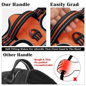 Arnés sin tirar, arnés ajustable para caminar para perros, chaleco acolchado transpirable, chaleco reflectante seguro y cómodo para mascotas con fácil control - Product Image 2