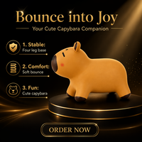 EDUsense Capybara Jouet gonflable à chevaucher en PVC, animal rebondissant pour enfants