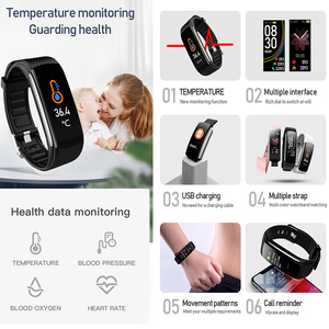 Reloj inteligente Vanssa, reloj inteligente C6T con control de temperatura, salud sanguínea y sueño - Product Image 3