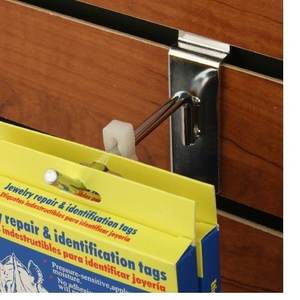 Crochets de panneau perforé en métal personnalisés de promotion d'usine crochets de Slatwall d'affichage de grillage pour la vente au détail - Product Image 6