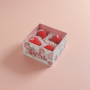 Velas perfumadas de amor romántico, velas de regalo personalizadas, Mini velas perfumadas de cera de fresa de frutas - Product Image 2
