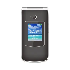 D280大键盘2g老年人手机，带SOS双屏蜂窝GSM高级翻盖手机