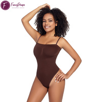 Body sculptant sans bretelles pour femme, respirant, avec contrôle du ventre, débardeur et rehausseur de fesses, design string