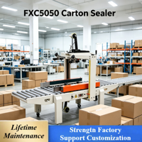 Scelleuse de cartons électrique automatique CE certifiée FXC5050 avec bande adhésive latérale pour emballage de produits chimiques et textiles