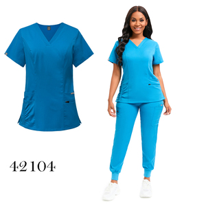 Uniformes Médicos de Enfermería al por Mayor <span class=keywords><strong>para</strong></span> Doctores y Enfermeras, Modelos OEM, Lavables, con Impresión y Bordado de Logotipo <span class=keywords><strong>para</strong></span> Mujer - Product Image 2