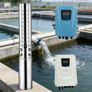 Pompe solaire submersible DC en acier inoxydable QY 900W, débit 5,2m³/h, hauteur de refoulement 56m |   Pompe à puits profond PMBL pour l'approvisionnement en eau du bétail - Product Image 1