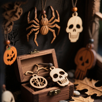 Décoration murale squelette d'Halloween en bois massif sculpté sur mesure avec chapeau haut-de-forme, artisanat folklorique fait main, réutilisable