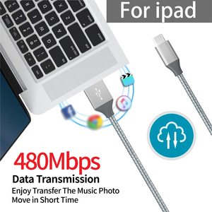 Nylon Bện 2.4A-3A Nhanh Chóng Sạc USB Để IOS Cáp 2M Chiều Dài Loại-C Cho iPhone 14/14 Pro Với Chức Năng Máy Ảnh - Product Image 5