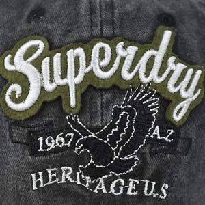 Washed Vintage Baseball <strong>Cap</strong> with <strong>Superdry</strong> Eagle Embroidery Retro Distressed Adjustable Sun Hat - Product Image 3
