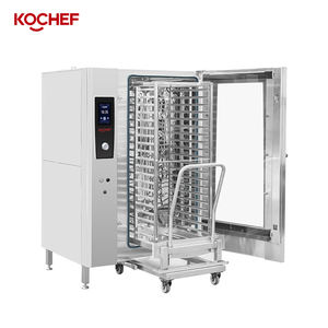 40 टियर वाणिज्यिक सार्वभौमिक स्टेनलेस स्टील कॉम्बी ओवन इलेक्ट्रिक टच स्क्रीन भाप बेक पिज्जा ओवन 60kw बिजली - Product Image 1