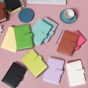 Cahier multifonctionnel en cuir PU A5/A6, classeur à 6 anneaux Macaron, planificateur de Budget, Business à feuilles mobiles, a7 personnalisable, vente en gros