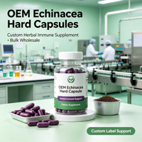 Capsule d'herbes complexes en gélule dure avec échinacée et vitamine C, complément alimentaire personnalisé sous marque privée