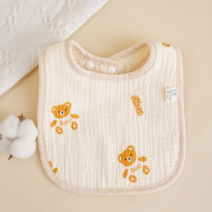 Baberos Profesionales para Bebé, 100% Algodón Muselina, con Cierre a Presión, 6 Capas, Súper Suaves, Forma de U, para Recién Nacidos, para Comer y Babear - Product Image 3