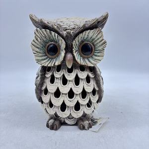 Statue d'hibou artisanale en résine personnalisée, collection de cadeaux d'Halloween, décoration de dortoir, sculpture animale, décoration de jardin domestique - Product Image 6