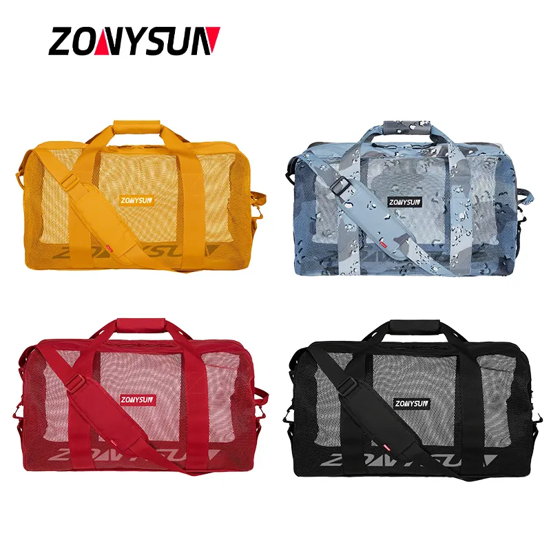 Fashion Stylish Oem Mesh Fitness pack Custom Logo Duffel Travel Bag Men Women Gym Bag Sport Bag Backpack