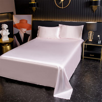 Drap de lit de couleur unie Ice Silk Summer Drap de lit double dortoir frais et lisse
