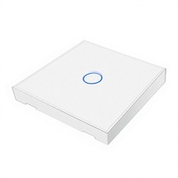 Interrupteur à télécommande transfrontalier de type 86, panneau tactile sans fil RF intelligent en verre trempé avec rétroéclairage LED, auto-adhésif