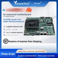 LVDS EDP Komputer Industri Tertanam PC Mini Itx Motherboard Generasi Ke-8 Quad-Core I5-8250U CPU Port Jaringan Ganda 6COM DDR4 32GB