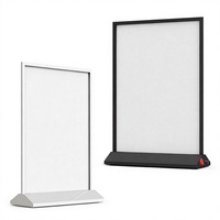 Support d'affichage publicitaire LED en aluminium fin, rechargeable, A4, double face, cadre de menu, boîte à lumière, panneau portable