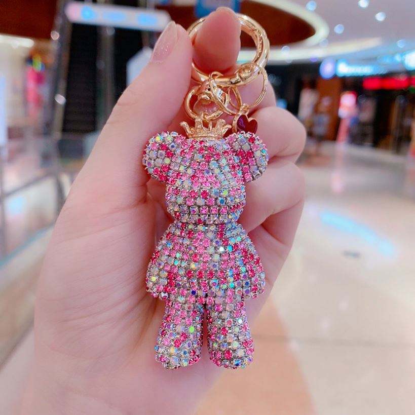Rhinestone Teddy Bear Charms Rhinestone Teddy Bear Keychains Bling