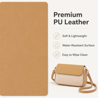 ODM 2026 Nuevo Bolso Bandolera de Moda Marrón de Cuero PU Tipo Tofu para Mujer, Bolso de Hombro Pequeño con Solapa, Bolso de Mano Premium para Uso Diario para Mujer