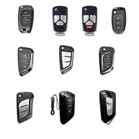 Clé télécommande KEYDIY série B KD B25 B27-3 B27-4 B28 B29 B30 METAL B33 B34 pour KD900 KD-X2 KD-MAX Noir/Argent