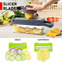 Nouvel outil de cuisine multifonction en acier inoxydable, hachoir à fruits et légumes, coupe-oignon et hachoir à aliments pour hacher les légumes