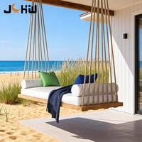 Chaise suspendue de luxe pour l'extérieur, hamac en teck pour la cour, meubles de villa, patio, balcon, chaise suspendue personnalisée, lit de soleil en bois, balançoire de jardin