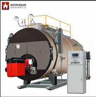 Chaudière à vapeur horizontale automatique à tubes de fumée basse pression, brûleur à gaz et mazout Baltur Riello pour fermes et fromeries