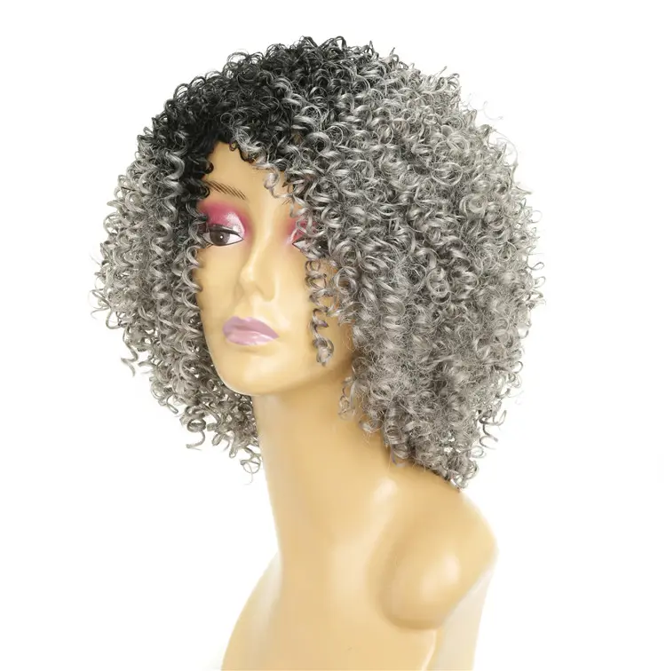 Perruque lace front closure wig afro ombrée — ali queen, cheveux crépus bouclés, 28 pouces, 10a de densité 130%, 4*4 5x5 6x6, hd avec mèches