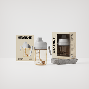 <span class=keywords><strong>HEORSHE</strong></span> 210ml/300ml Leicht zu Reinigende Baby-Trinkbecher mit Griff, Strohhalm-Trainingsbecher mit Deckel für Anfänger - Product Image 6
