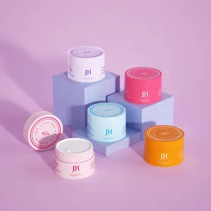 eco friendly jars luxury cosmetics skincare moisturizer packaging containers rounded plastic jar for facial cream
