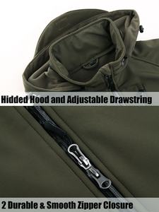 "Diseño personalizado de las mujeres impermeable transpirable a prueba de viento suave Shell CHAQUETAS-Thin Stand Collar" - Product Image 3