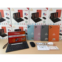 Tablet PC Android 15 10 Inci Dual SIM WiFi Smart King 17 Max dengan keyboard, mouse, case, dan pena untuk belajar, kantor, dan hiburan