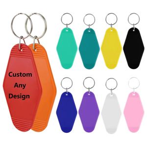 Porte-clés personnalisé pour hôtel, en plastique, rétro, vintage, style motel, porte-clés motel sur mesure - Product Image 1