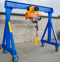 Mini-grue portative 5 tonnes avec palan électrique, moteur et commande au sol/à distance pour usage en construction