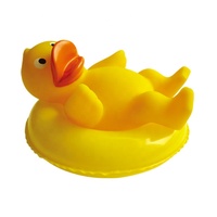 Nouveau design coloré enfant en bas âge jouets en caoutchouc Animal jaune bébé salle de bain canard piscine flottant anneau de natation jouets de bain