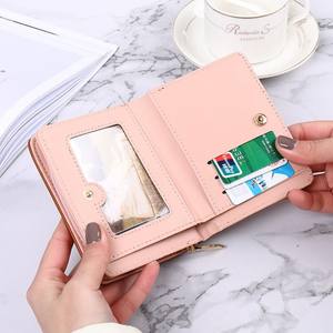 Fashion <strong>Zip</strong> <strong>Around</strong> Ladies Wallets <strong>Purse</strong> Custom Short <strong>Small</strong> Mini PU Leather Women Wallet - Product Image 4