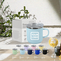 Vente en gros de gobelets isothermes classiques en acier inoxydable avec revêtement en poudre, avec poignée, 400 ml, tasse à café