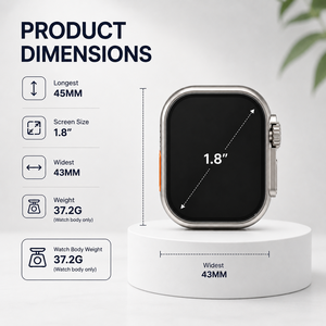 ชุดของขวัญนาฬิกาอัจฉริยะ UX4, สายซิลิโคนเปลี่ยนได้ 7+1 เส้น, หน้าจอ AMOLED, สำหรับ Android iOS ผู้ชาย ผู้หญิง - Product Image 2