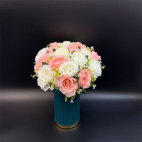 QSLH-T077 große Rose Bouquet für Hochzeit Braut Dekoration, Herzstück Blume für Hochzeit Bouquet, künstliche Hochzeit Florist