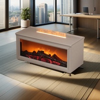Nordic Home Nouvelle machine d'aromathérapie à flamme en plastique de simulateur de cheminée de bureau alimentée par USB pour l'humidification domestique