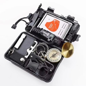 Kit de survie 12-en-1 en gros, équipement d'urgence, outils EDC, randonnée, camping, aventure en plein air, randonnée pédestre, étanche IPX4, acier inoxydable - Product Image 5