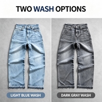 Offre à Durée Limitée : Jean en Denim Homme Taille Haute, Style Urbain, Lavé, Respirant, Qualité Supérieure, Tendance, à Prix Réduit (10 Dollars)