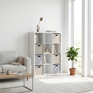 Modular 1 <strong>3</strong> Grid 1 <strong>3</strong> <strong>Cube</strong> Organizer MDF Modular <strong>Storage</strong> Cabinet Stackable for Living Room Bedroom Office <strong>Storage</strong> - Product Image 6