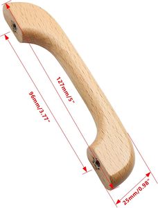 Solid Natural Wood Cabinet Pulls Handles 5\" Length with 3-3/4\" Hole Spacing <b>Dresser</b> <b>Knob</b> for Kitchen Cabinets and Drawers - Product Image 2