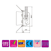 Panneau RGBALC 400W 1800K-10000K DMX512 Lumière LED pour diffusion en direct Studio Vidéo Diffusion Cinéma Photographie