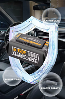 Lingettes de nettoyage intérieur de voiture Multi-Functional Dust Removal Leather Care Shoe Wipes Wet Tissue Paper Car Large Pack Wet Tissues