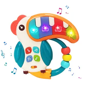 Early Learning Educational Music Baby Toys Parrot Piano Keyboard Infant Toys Baby Piano Toy 6 To 12 Months Light Up